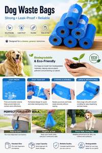 Biodegradable Dog Poop Bags with Dispenser Extra Thick Leak Proof Waste Bags - Product Image 3
