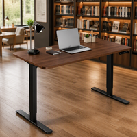 Bureau électrique réglable pour la maison et le bureau, double moteur, assis-debout, avec structure en acier, design moderne