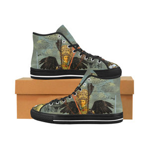 Chaussures en <span class=keywords><strong>toile</strong></span> personnalisées à tige haute, imprimées avec des motifs d'art vintage, baskets décontractées personnalisées pour hommes et femmes, chaussures en <span class=keywords><strong>toile</strong></span> personnalisées - Product Image 2