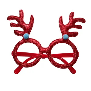 Hot sale Christmas Glasses Antler decoration Eyewear for kid Children's Ornaments Party Glasses Product Charp gifts manufacture