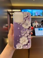 Étui de téléphone de luxe à motif floral orné de diamants pour Oppo RENO15 F 5G, vente en gros de coques ornées