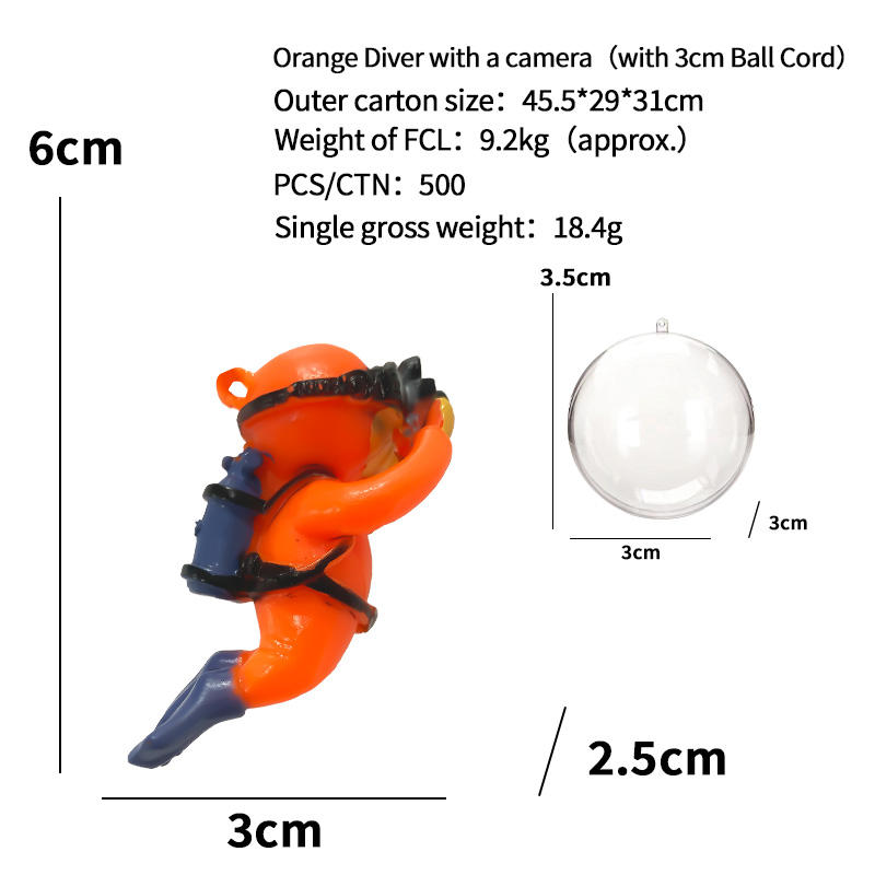 Orange Diver con una cámara