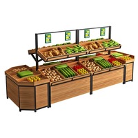 Étagère de présentation de fruits promotionnelle personnalisée robuste, double face, pour fruits et légumes, avec finition thermolaquée