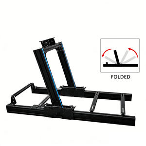 Cockpit <span class=keywords><strong>de</strong></span> simulateur <span class=keywords><strong>de</strong></span> course pliable JLH 4080 avec support <span class=keywords><strong>de</strong></span> volant réglable pour Thrustmaster, Logitech, Moza Games - Product Image 3