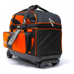 Échantillon Gratuit Brunswick 2 Ball Sac de Bowling Amovible avec Roulettes, Support en Mousse, Compartiment Séparé pour Chaussures, en Nylon et Polyester Résistant à l'Eau - Product Image 3