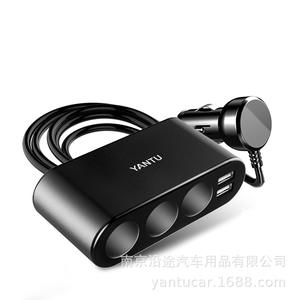 Allume-cigare multifonctionnel Way 120W, double USB, un vers trois, affichage numérique métallique, chargeur de téléphone de voiture 12V/5V - Product Image 5