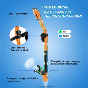 XIALE Premium tüplü dalış maskesi optimum sualtı görüş anti-sis özelliği için kristal berraklıkta cam lensler maksimum konfor - Product Image 4