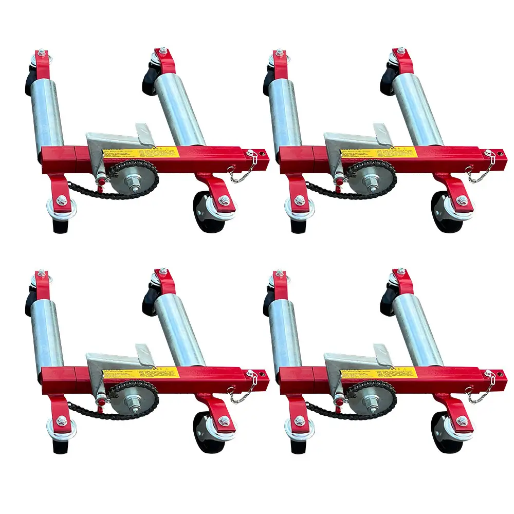 Conveniente sollevatore di ruote per auto meccanico Mover Dolly Go Jack Trolley portatile per auto Skate Move posizionamento Jack di sollevamento