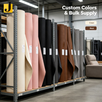 Fabricant de rouleaux de tissu en cuir synthétique Jemery, fourniture en gros, couleurs et textures personnalisées, matériau industriel