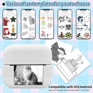 Caméra vidéo pour enfants de haute qualité, imprimante thermique, appareil <span class=keywords><strong>photo</strong></span> numérique pour enfants, papier couleur, appareil <span class=keywords><strong>photo</strong></span> à impression instantanée - Product Image 2
