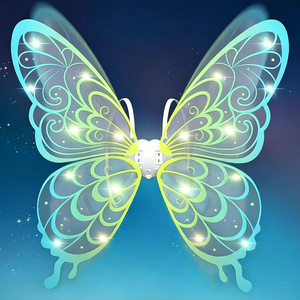 Set di ali da fata elettriche in plastica all'ingrosso per costumi fai da te con musica per ragazze, accessori per palcoscenico - Product Image 2