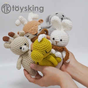 Juguetes de Animales de Ganchillo Hechos a Mano, Conejito de Patas Cortas, Jirafa, Elefante, Dinosaurio y Reno, Amigurumi, Regalo para Bebés y Niños, CE CPC - Product Image 2