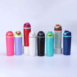 Gobelet isotherme élégant en acier inoxydable 304 avec paille – Bouteille d'eau portable à double usage pour cadeaux promotionnels - Product Image 2