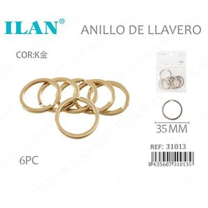 Portachiavi Ilan 35 mm in oro K, 6 pezzi, per accessorio portachiavi - Product Image 2