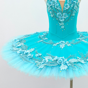 Girls Turquoise Professional Ballet Tutu Sleeping Beauty Blue Bird Ballerina Costume Classical Design for <b>Nutcracker</b> - Product Image 3