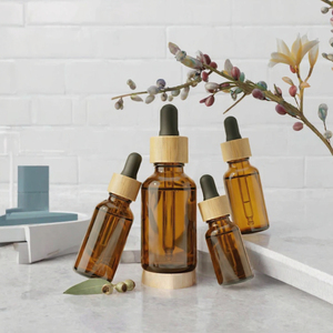<b>Amber</b> Glass Dropper <b>Bottle</b> Cosmetic Serum Essential Oil Container Round Packaging 10ml 15ml 20ml 30ml 50ml 100ml/ - Product Image 3