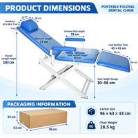 Unité dentaire portable pliable avec éclairage, spitting et options de turbine