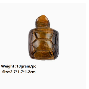 <span class=keywords><strong>Tortuga</strong></span> de Reiki de Materiales Mixtos, Piedras Preciosas Curativas Pulimentadas, Cristal de Ojo de Tigre Amarillo, Cuarzo Rosa - Product Image 4