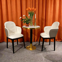 Meubles de salle à manger modernes pour restaurant, ensemble de table et de chaises rondes en acier et en bois pour hôtel et centre commercial