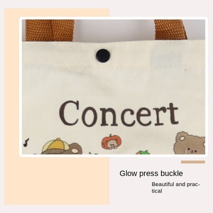 Vải Hàn Quốc Phong Cách Lười Biếng Thời Trang Sinh Viên Nhỏ Gấu Nữ Dễ Thương Ăn Trưa Túi Túi Xách Dây Kéo Polyester Không Thấm Nước Cho Nhân Viên Văn Phòng - Product Image 2