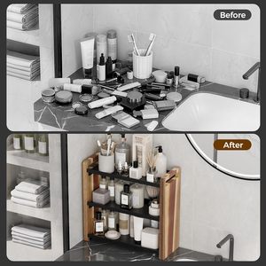 Estante Organizador de 3 Niveles de Acero Aleado CF <span class=keywords><strong>para</strong></span> Cosméticos, Cocina, Debajo del Fregadero, Baño, <span class=keywords><strong>para</strong></span> Hotel y <span class=keywords><strong>Hogar</strong></span> - Product Image 4