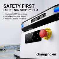 Châssis de robot mobile autonome avec Lidar SLAM, construction métallique, moteurs à double entraînement, charge utile de 300 kg, précision de 5 cm, patrouille de sécurité
