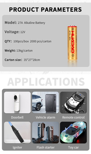 แบตเตอรี่อัลคาไลน์ 12V 27A 25mah ขายดี สำหรับของเล่นบังคับวิทยุและอุปกรณ์อิเล็กทรอนิกส์สำหรับผู้บริโภค - Product Image 4