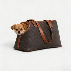 Sac de transport de luxe pour chien en cuir PVC, sac fourre-tout de voyage pour animaux de compagnie, imperméable et respirant, pour chiot et chaton, vente en gros - Product Image 1