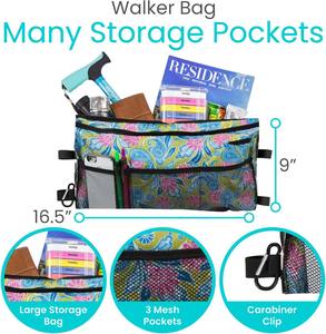 Free sample Hot Sell Taiwan Pearl Coated Factory Crutch Walking Stick Bag <b>Wheelchair</b> Organizer Universal Walker Bag - Product Image 2