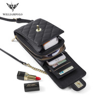 Dames Mini Me Senge Ketting Mobiele Telefoon Tas Modieuze Lederen Kleine Clutch Schoudertas Voor Dames