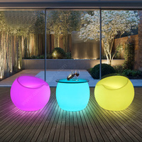 Tabouret de bar moderne en forme de pomme avec LED, en plastique étanche et rechargeable, pour la maison, le bureau, le salon, l'hôtel et le club