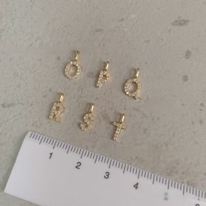 <span class=keywords><strong>Lovestory</strong></span> B4529 Colgante Clásico Infantil de Oro Real de 9k con Letra Inicial de la A a la Z y Circonita, Certificado NGTC, para Collar, Regalo - Product Image 1