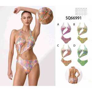 Costume da bagno intero modellante, coprente, sexy, monokini SQ66972 Taglie 42 44 46 48 Colori assortiti - Product Image 1