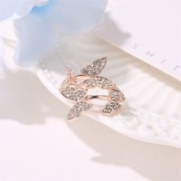 Bague ajustable Mylove personnalisée en laiton plaqué or rose avec micro-pavé de zircone cubique et multiples papillons – Vente en gros