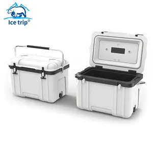 Cooler igloo portátil para piquenique, resfriador de igloo com caixa fria para uso externo e acampamento, 26l