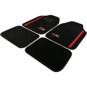 Set di tappetini 4 pezzi Powerbar nero/rosso - Product Image 1