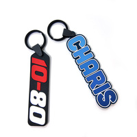 Porte-clés personnalisé OEM avec logo gravé en PVC/silicone/caoutchouc - Design tendance