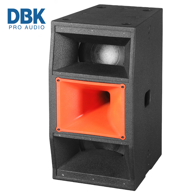 Professional Dual 10 Inch Three Way Full Range Point Source Active Speaker Party Karaoke Audio Sound Equipment for Church