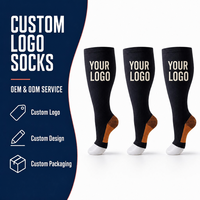 Chaussettes de compression en cuivre pour femmes et hommes, à bout ouvert, 15-20 mmHg, meilleur soutien pour la circulation et la récupération, à porter toute la journée