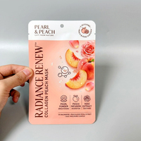 Sachets d'emballage personnalisés pour masques faciaux en feuille laminée, scellés sur 3 côtés, pour cosmétiques et soins de la peau