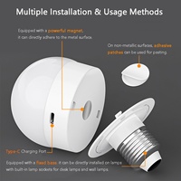 Ampoule LED rechargeable RGB E26/E27 avec télécommande, éclairage intelligent d'urgence pour la maison avec alimentation CC