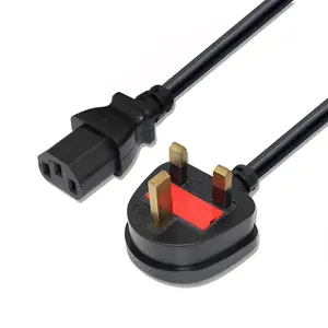 UK kabel daya Perempuan kawat 3FT 5 kaki 1FT Plug 3 Pin AC 10A 250V standar Inggris 0,75mm2 1.8M untuk peralatan rumah tangga-untuk penanak nasi