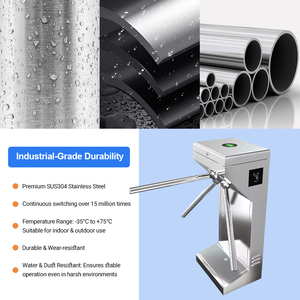 An toàn thẻ RFID vân tay mã QR Tripod turnstile cho văn phòng lối vào hệ thống kiểm soát truy cập - Product Image 2