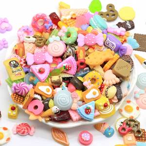 100 Pezzi Cabochon in Resina con Disegni di Dolci, Caramelle, Ciambelle, Biscotti e <span class=keywords><strong>Torte</strong></span>, Decorazioni per Artigianato - Product Image 5