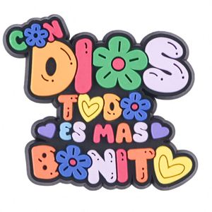 2025 UNN New <span class=keywords><strong>Manana</strong></span> Sera Bonito Clog Charm Día de los muertos <span class=keywords><strong>Dia</strong></span> De Los Muertos Clog Shoes Charms para pulsera de pulsera Decoración - Product Image 2