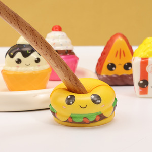 Set de Juguetes Sensoriales de Espuma PU Suave de Levantamiento Lento, con Formas Realistas de Mini Hamburguesa, <span class=keywords><strong>Pizza</strong></span> y Palomitas de Maíz, para Alivio del Estrés y Coleccionistas - Product Image 3