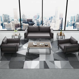 Nuevo Sofá Moderno de Cuero para Oficina, Recepción, Sala de Espera, Sala de Visitas, Sofás Artísticos Minimalistas Chinos para Negocios - Product Image 1