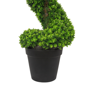 PZ-3 Decoración <span class=keywords><strong>de</strong></span> Jardín, Bonsái Artificial <span class=keywords><strong>de</strong></span> Plástico, <span class=keywords><strong>Buxus</strong></span> en Espiral, Planta Topiaria Verde, Resistente al Agua, Duradera, para Interiores - Product Image 5