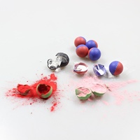 0.68 0.5 Kaliber Bola Kapur Non-toksik Biodegradable PLA Shell Powder Balls Paintballs 10pcs/Tube untuk Perlindungan Pribadi