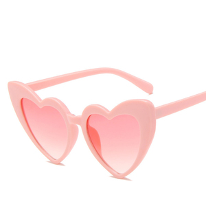 Gafas de Sol UNOC con Logotipo Personalizable, 7 Colores, Diseño de Corazón, Bisagras Metálicas, para Bodas y Fiestas, PC Blanco Rojo - Product Image 3